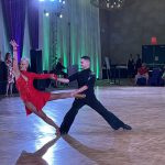 Ben and a student, Kim, dancing at a competition