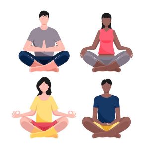 4 people in a yoga pose