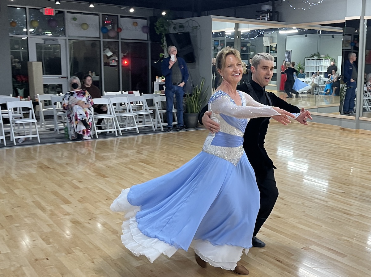 Chris and Ben dancing Viennese Waltz