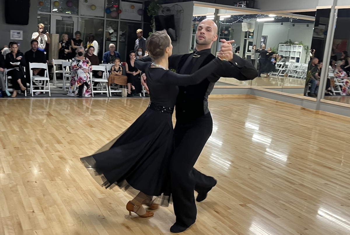 Anya & Dominic dancing Quickstep